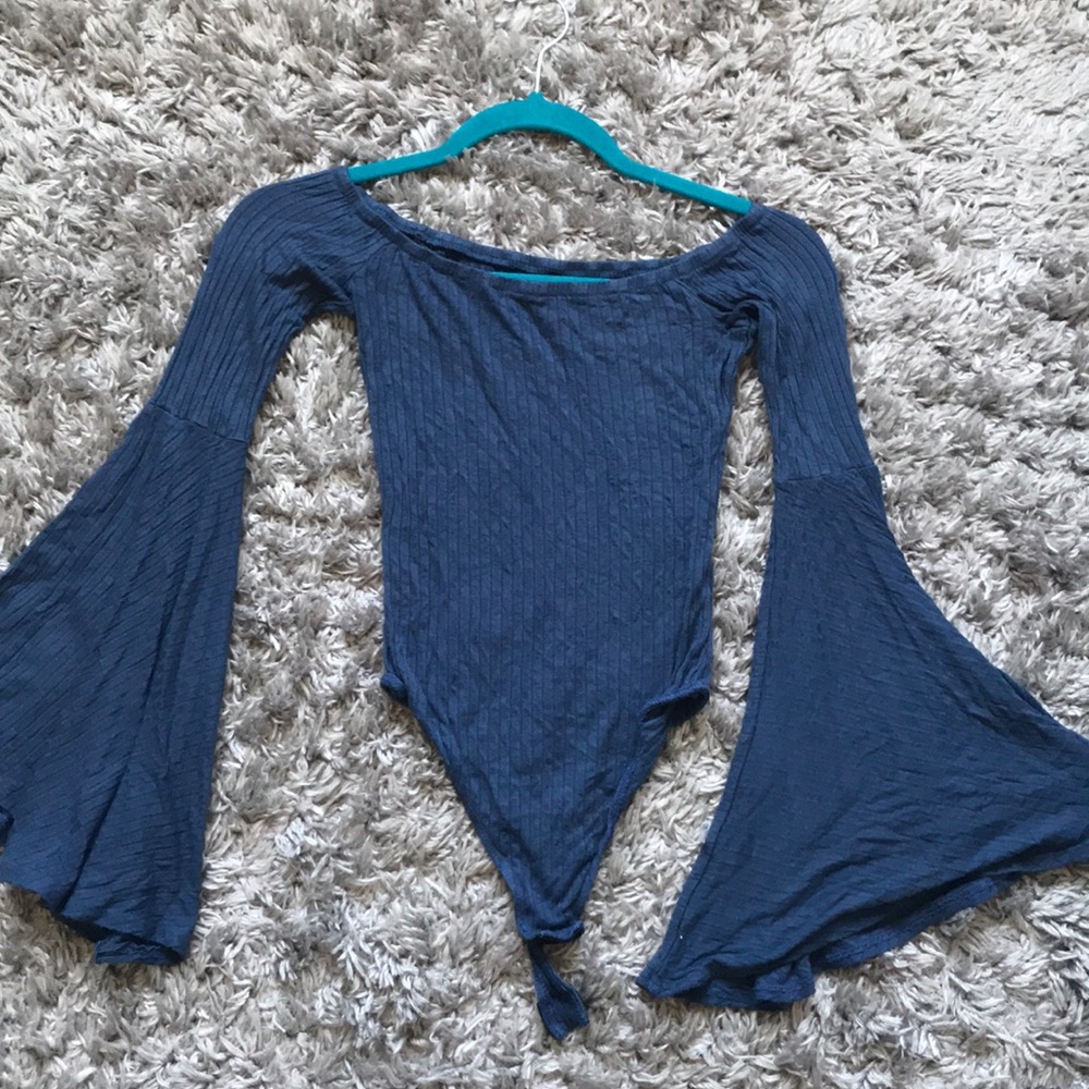 Off the shoulder Bell sleeved body suit